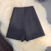 Women's Gray High-Waist A-line Wide Leg Skirt Shorts - Spring/Summer 2025 Collection