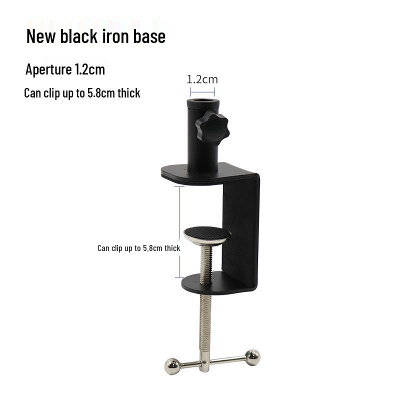 Verstellbare Aluminium-I-Träger-Tischleuchte mit Klemme und Tigermaulklemme