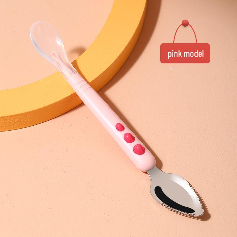 

Двусторонняя силиконовая ложка для кормления ребенка и скребок для пюре