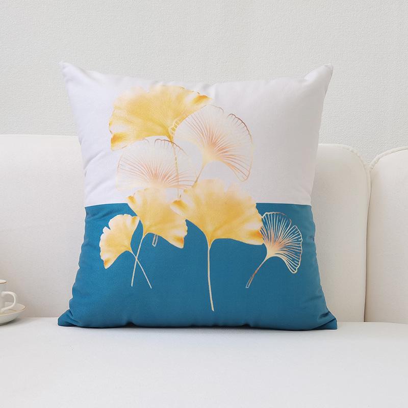 Nordic Ins Style Pillowcase Macaron Color Modern Simple Orange Sofa Car Cushion Cover Cushion Cover Pillowcase