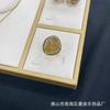 Natural Citrine Rough Stone Set Women Ear Cuff Necklace Bracelet Trio Original Design Jewelry With Agate Pendant Snake