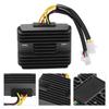 12V Motorcycle Voltage Regulator Rectifier 6?Line 2 Plug Aluminum Alloy for ATV250 300 CF250