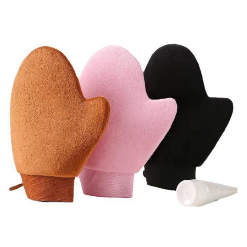 Cross-Border Tanning Glove: Flocked Tool for Sunscreen, Lotion, Oil, and Massage Application