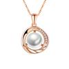 Abs Imitation Pearl Necklace, Ladylike Collarbone Chain Pendant Jewelry