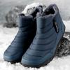 Schneestiefel Herren Wanderschuhe Winterstiefeletten Outdoor Wasserdichte Stiefel für Herren Stiefeletten Plüsch Warm Schneeschuhe Rutschfest