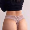 TERMEZY 2 unids/lote de bragas sexis de encaje para mujer, ropa interior de cintura baja, Tanga femenina, lencería transpirable, ropa íntima bordada tentación
