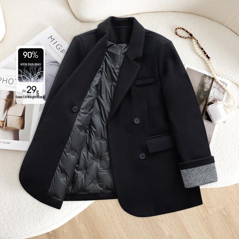 

Women s 90% Down Mid-Length Blazer Jacket XL