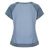 Top da Donna Casual a Manica Corta Patchwork Stampato Girocollo Vestibilità Larga T-shirt Blusa con Cuciture Stile Denim per Uso Quotidiano