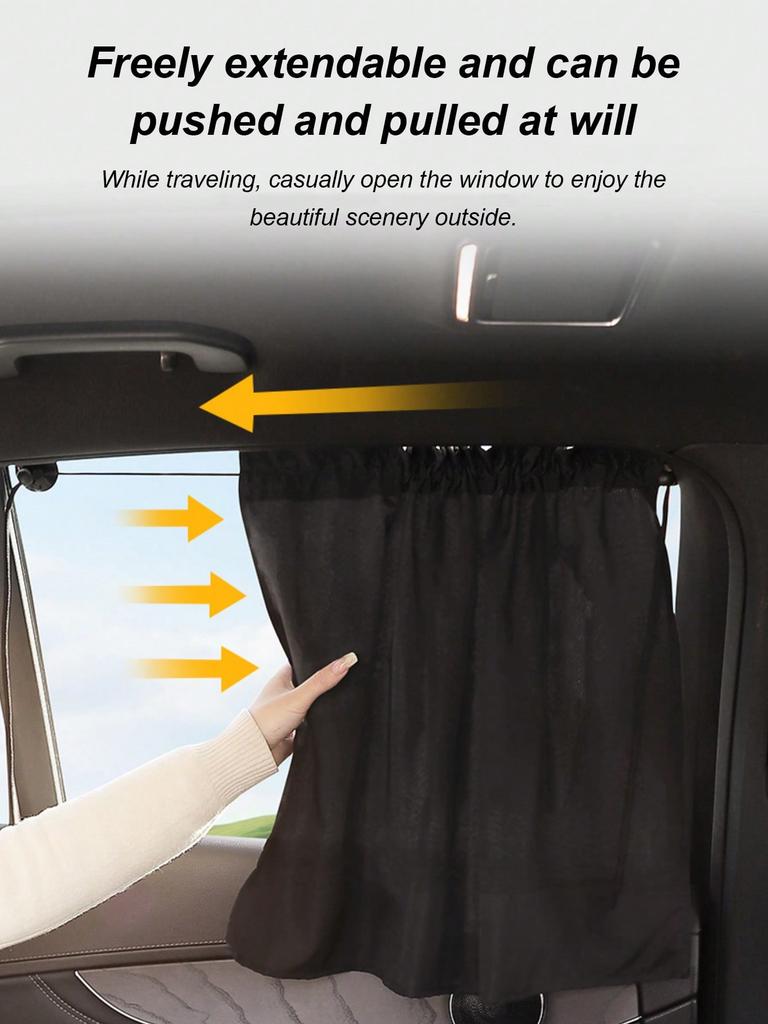 Car Sun Shades with Suction Cups, UV Heat Insulation Privacy Window Covers, Easy Install