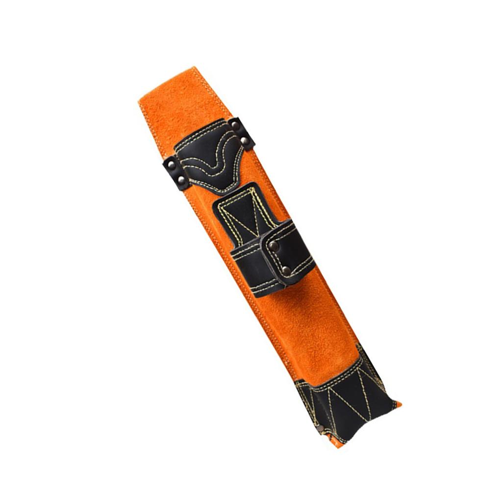 Flame Resistant Welding Electrode Storage Bag Thickened Leather Construction Heavy Duty Fireproof Design For Professional Welders