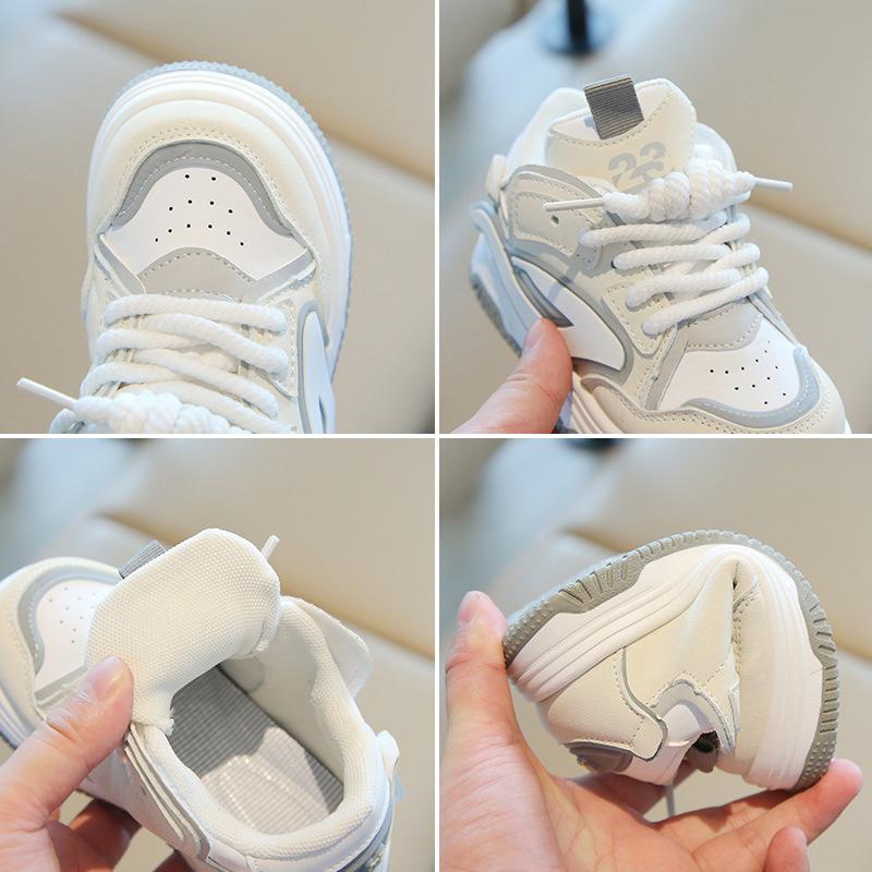 Children's Spring Sports Shoes, Girls' Shoes, Boys' School-style Sneakers, High-top Girls' Soft-soled Loafers