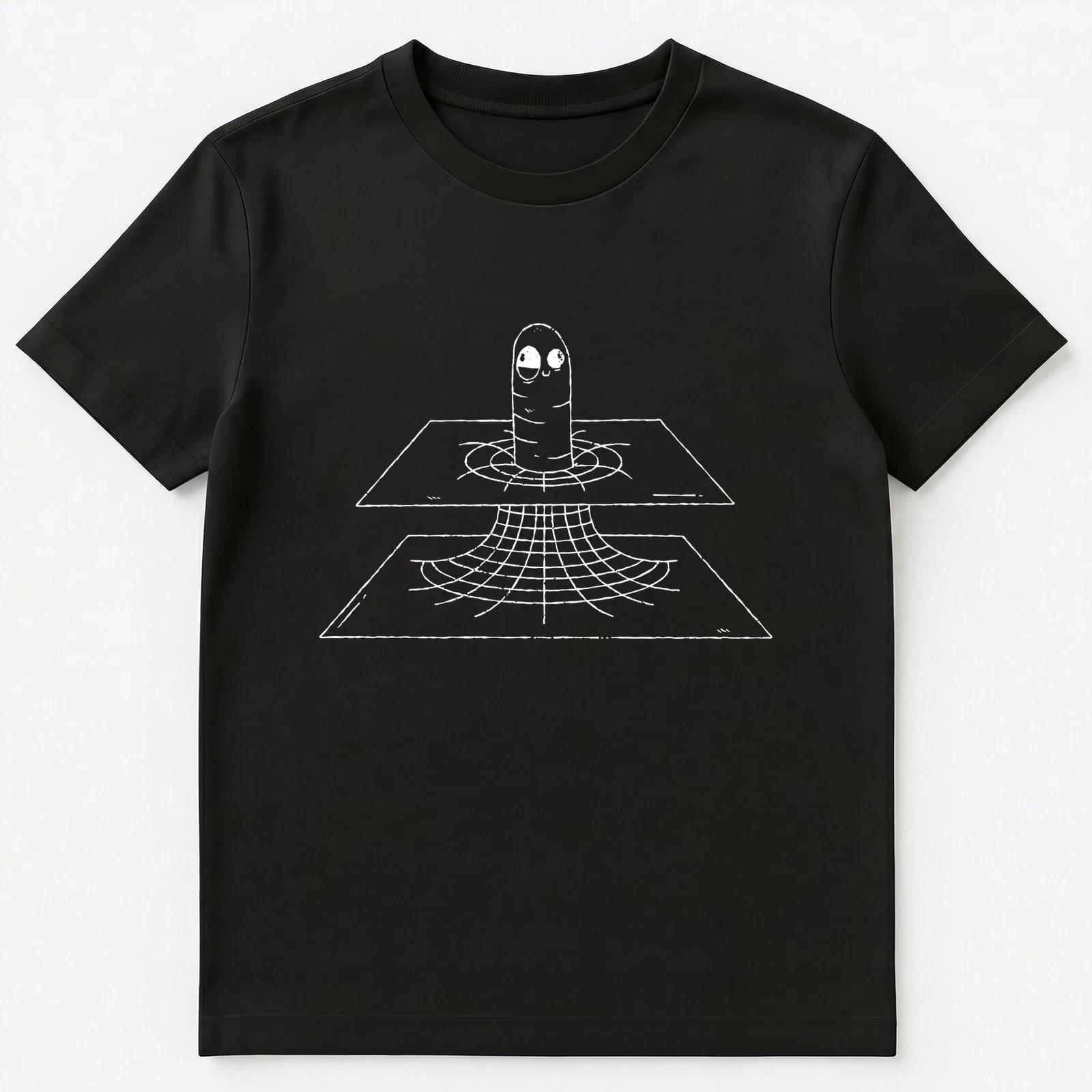 Funny Sci Fi Physics Worm Hole Wormhole Pun Unisex T-Shirt S