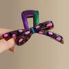 Maillard Contrast Color Drip Oil Bow Hair Grab Exquisite Advanced Grab Clip Versatile Personality Exquisite Hair Accessories Women