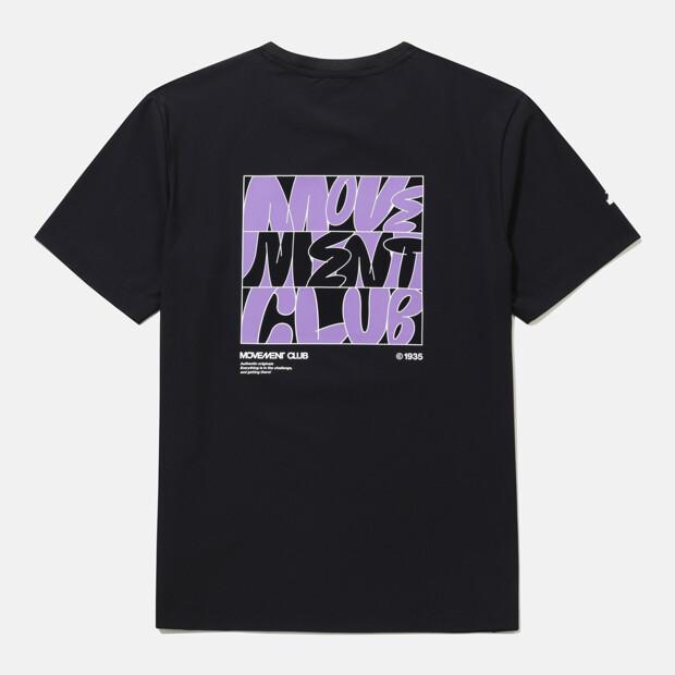 DESCENTE Cooling Tricot Wording White Graphic Short Sleeve T-Shirt Black Sr223Ets58 (B Type)