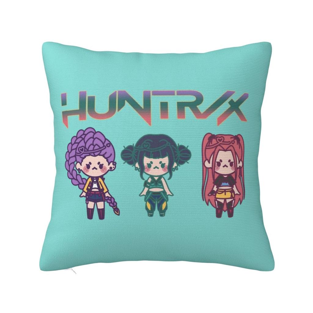 Huntrix Saja Boys Kpop Demon Hunters Square Pillow Cases Cushion Cover Novelty Polyester Decorative Pillowcover For Seat 45*45Cm