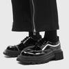 Designer Brand Men's Genuine Leather Shoes Square Toe Shoes Men's Work Shoes Street Trend Casual Shoes Thick Soled Shoes