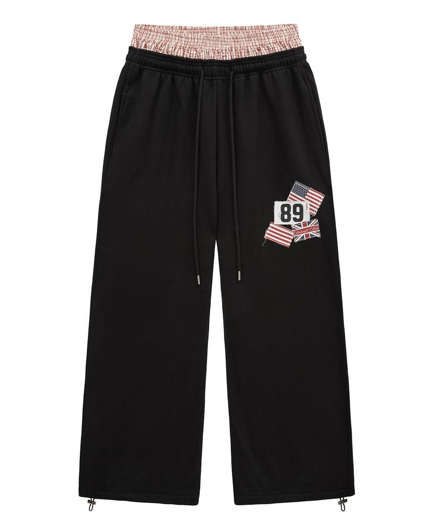 MIDNIGHT MOVE Rd Check Broek (Zwart)