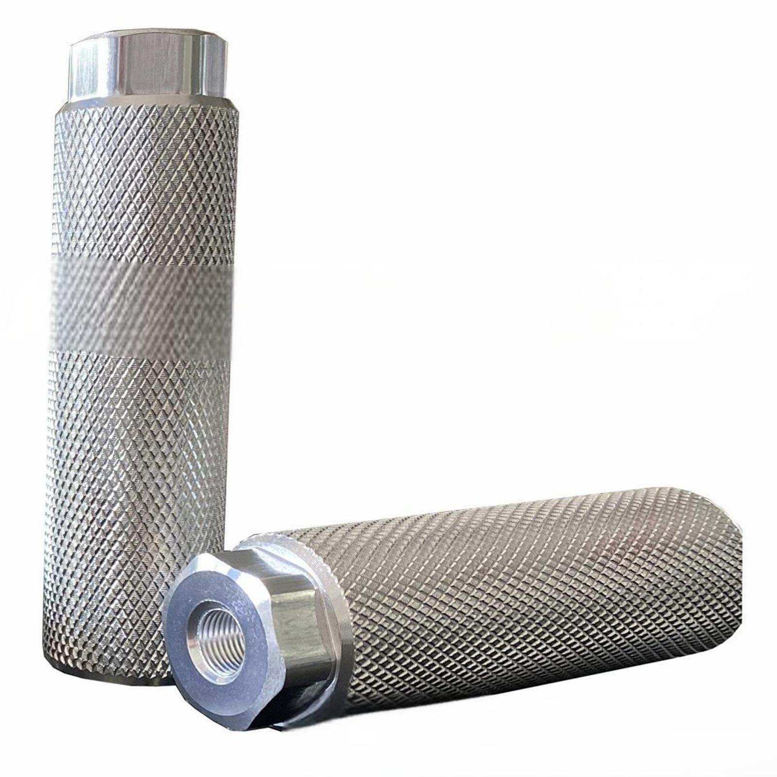 Hexagonal Aluminum Alloy Bike Kickstand Rocket Tube Pedal Rod for Bicycles A Pair Of Suits_Silver