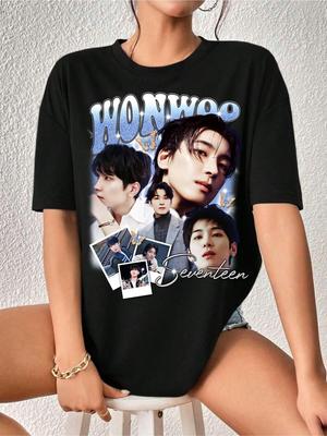 2026 Retro Wonwoo Seventeen Kpop T-shirt, Seventeen Right Here World Tour Shirt, Seventeen Happy Burstday Shirt,seventeen Nana Tour Members Tee