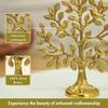 100% Pure Brass Kalpvriksh Tree with Birds | Kalpavriksha Tree of Life Showpiece for Table Decor (5.9 Inch) | Home & Puja Temple