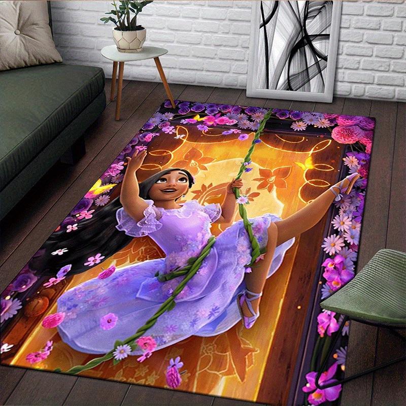 1 alfombra de área con diseño de Encanto, alfombrilla de suelo suave de franela para sala de estar, oficina, dormitorio y alfombra