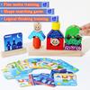 Wooden Blocks Stacked Shape Matching Game Montessori Logical Thinking Training Creative Day/Night Themed Puzzle Games Kids Toys