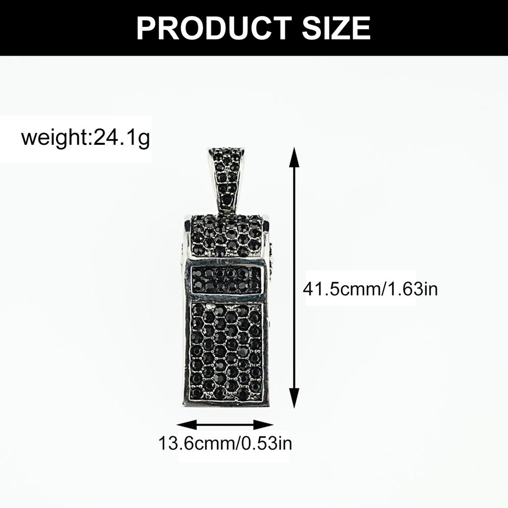 Crystals Rhinestones Whistle Necklaces Titaniums Steel Chain Loud Crisp Sound Coaches Referee Training Accessory
