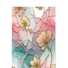 Film de fenêtre floral pour la vie privée, amovible, statique, film de protection de la vie privée, film de fenêtre décoratif imperméable pour la maison, la salle de bain, la cuisine