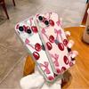 Simple cherry bow mobile phone case is suitable for iPhone16/15pro light and thin Apple 17 transparent soft case 14pm.