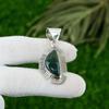 Daughters Day Deal 925 Silver Natural Solar Moss Agate Wedding Pendant Jewelry