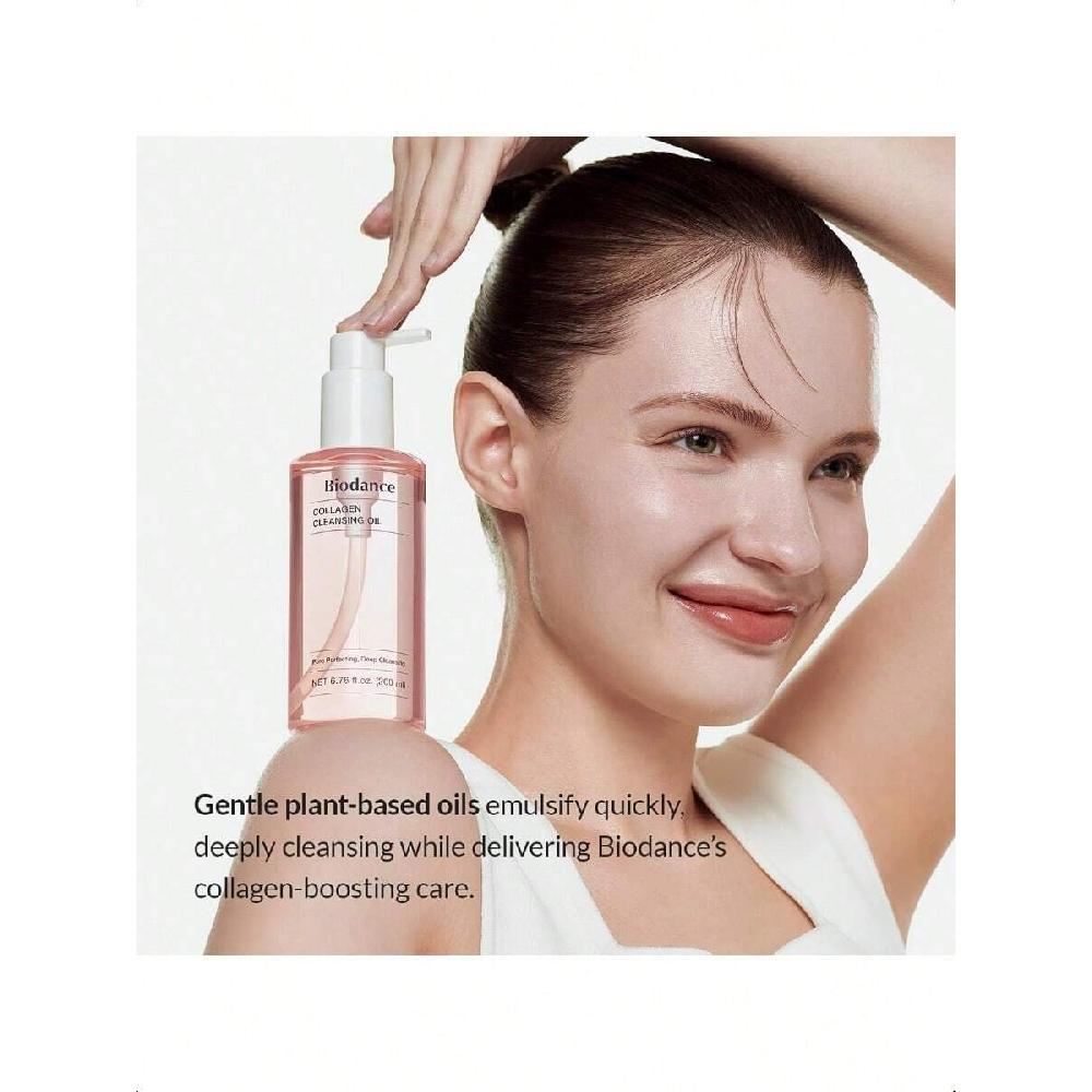 Biodance Collagen Cleansing Oil 200ml Gentle Makeup Remover Without Clogging Pores, Removes Bleackhed And Whitehead For Sensitive Skin, Oily Skin