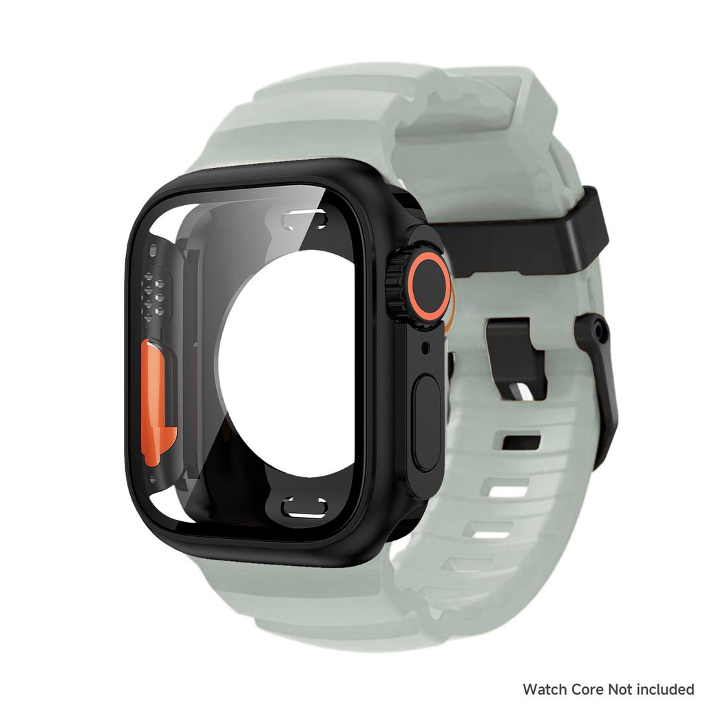 Case+Silicone Strap For Apple Watch S11 S10 46mm Change to Ultra PC Cover For iWatch Series 9 8 7 45mm Series 6 5 4 SE3 44mm