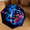 1pc Flowers Butterfly Automatic Open/Close Umbrella Compact Folding Umbrella with 8-Rib Shaft for Women/Men, Portable Travel Umbrella,1187S