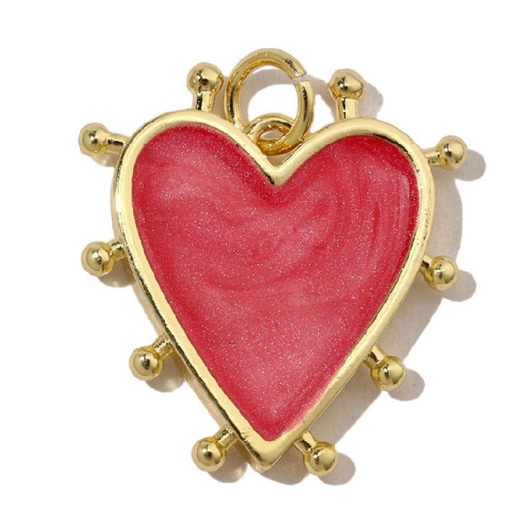 Pack of 3 Heart/Horseshoe/Dices Poker Card Pendants Accessories for Necklace and Earrings Copper Jewelry Components