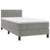VidaXL Slat Bed Base with Mattress and LED, Upholstered Bed, Single Bed, Adult Bed for Interior Bedroom, 3134501