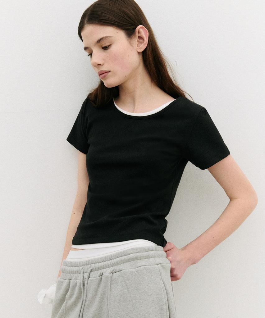 ROLAROLA Nubasic Round Neck T-Shirt Black