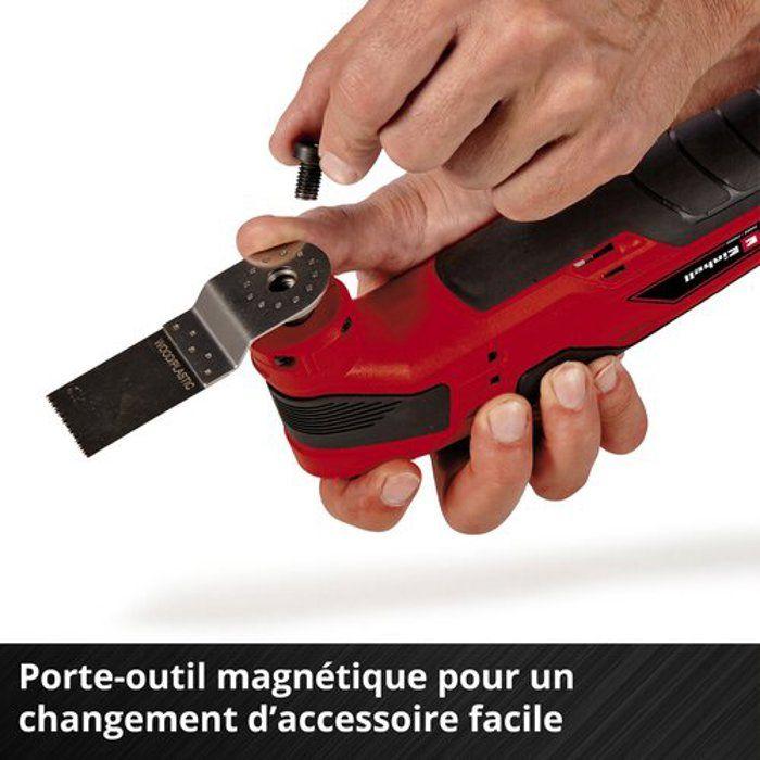 Einhell outil multifonction sans fil tc-mg 18 li - solo pxc (18v, 11000-20000 min.-1) livré sans batterie ni chargeur