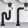1-3PCS Multi Functional Universal Drain Hand Wash Basin Drain Pipe Basin Drain Pipe Non Adhesive Kitchen Drain Extension Pipe