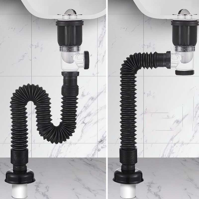 1-3PCS Multi Functional Universal Drain Hand Wash Basin Drain Pipe Basin Drain Pipe Non Adhesive Kitchen Drain Extension Pipe