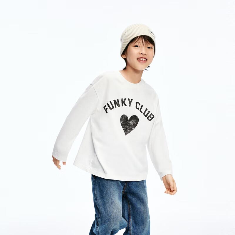little MO&Co. Kids Cotton Heart Print Long Sleeve T-shirt 110