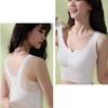 Plus Size Women Wireless Longline Brassiere Comfortable Seamless Underwear Gathered Push Up Tank Top Sport Bra Summer Thin Bralette