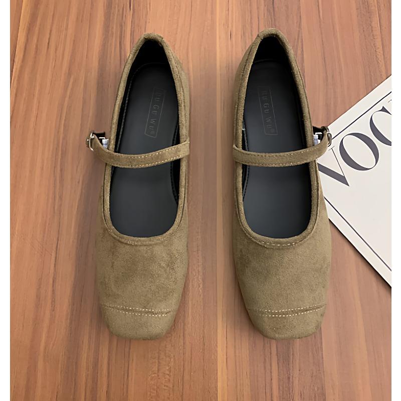 Designer Vintage Slip On Women Mary Jane Shoes Fashion Flats Square Toe Shoes 2026 Spring Casual Dress Ballet Flats Hoes