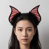Furry Bat Ears Headband DIY Halloween Hairband Creative Halloween Costume Cosplay Props  Kids