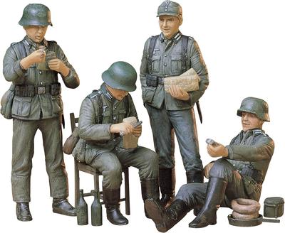 Tamiya Special Sale Item Military Miniature Series 129 German Infantry Rest Set Plastic Model Kit 35129 1/35 No. - (Figures)