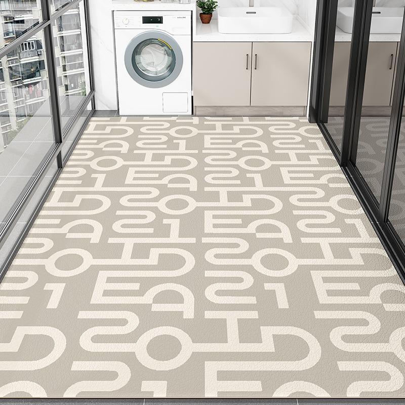 Balcony PVC Carpet Waterproof Non-slip Leather Floor Mat Can Be Cut Easy To Clean Foot Mats Large Area Home Decoration Rug