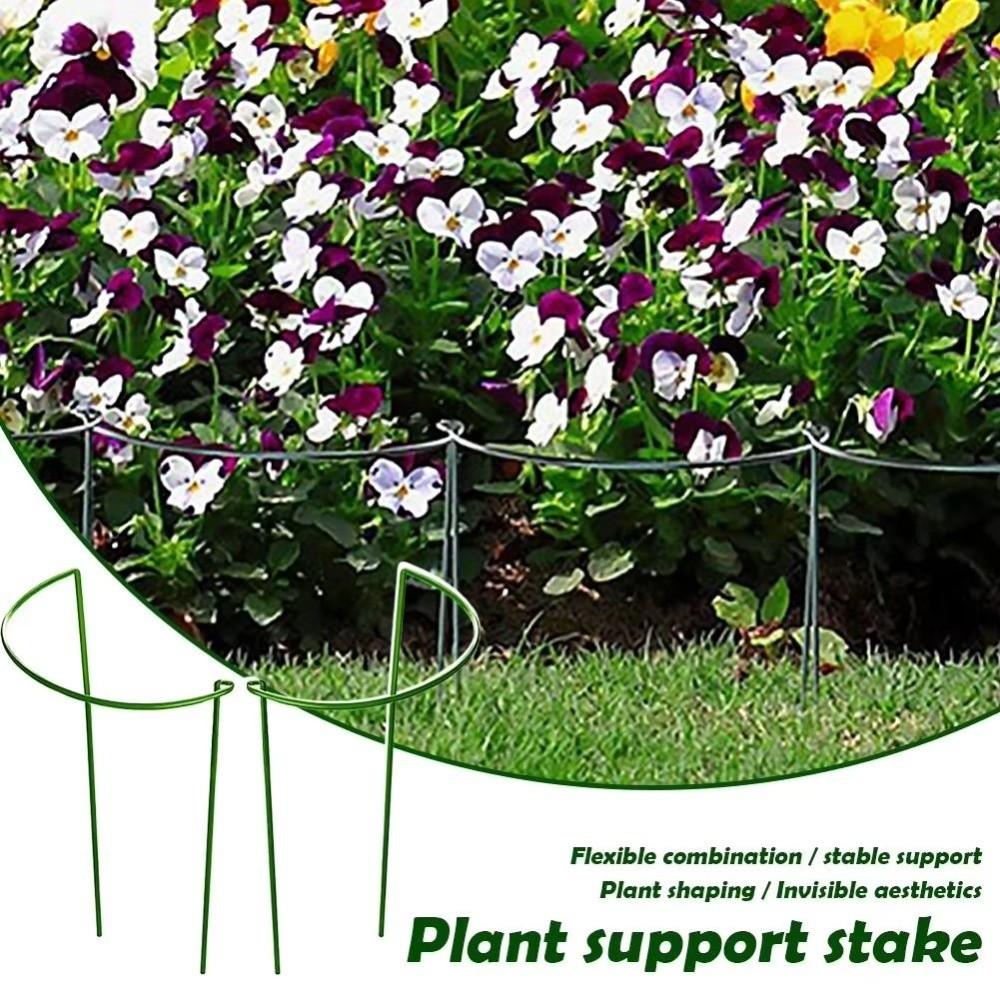 2PCS Half-Ring Plant Support Stakes U-Shaped Flower Support Rack  Potted Plants
