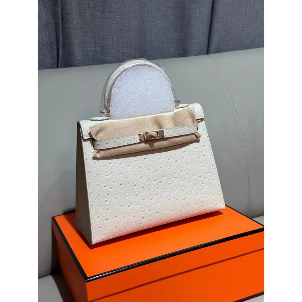 2026 Neue Leder-Damenhandtasche erste Schicht Straußenmuster Rindsleder erste und zweite Generation tragbar Einzel schulter schräg über tragbar Damenhandtasche