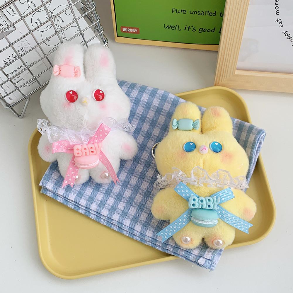 Cute Lace Rabbit Plush Toy Keychain Darling Keyring For Bags And Backpacks