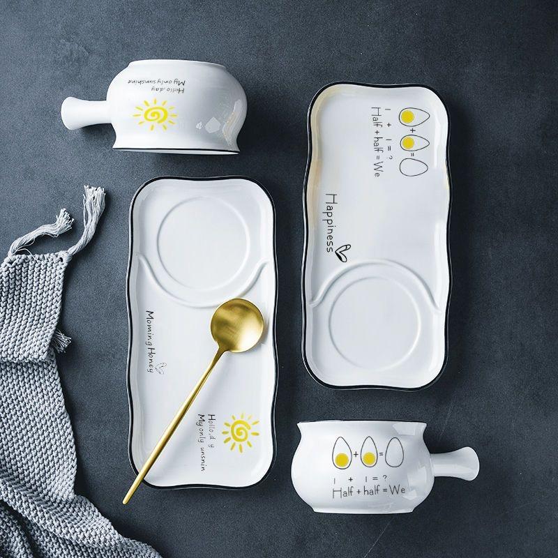 Keramisk middagsservise – Tallerkener og salatskåler til frokost og middag