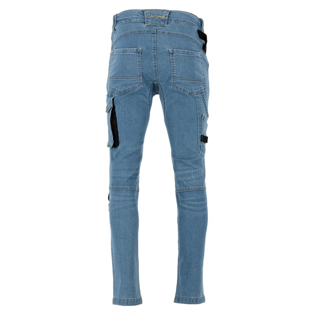 Light Blue Stretch Jeans With Reinforcement, 3Xl, Ce, Lahti